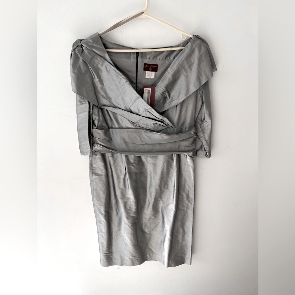Ladies silver evening dress